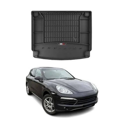 OMAC Gummi Kofferraumwanne für Porsche Cayenne 2010-2017 - Praktische Kofferraumwanne aus TPE, wasserfest und hitzebeständig. Ideal für optimalen Schutz des Laderaums und einfache Reinigung. Passgenau für Porsche Cayenne II.