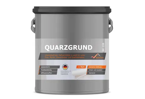 BEKATEQ Quarzgrund 15kg - Haftgrund für perfekte Oberflächen - Grundierung für Innen und Außen, ideal für glatte Untergründe wie Beton und Fliesen. Wasser- und frostbeständig, ermöglicht Fliese auf Fliese Verlegung.