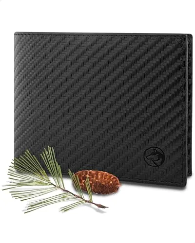 Wolfstrøm Geldbörse Herren Leder 'Nørge' – Tri-Fold Wallet mit RFID-Blocker - Geldbörsen - Handgefertigte Leder Geldbörse mit RFID-Blocker, Platz für 6 Karten und große 100 € Scheine, ideal für Sicherheit und Stil.