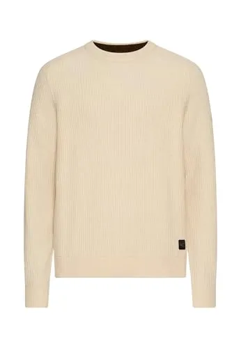 camel active Strickpullover aus reiner Wolle mit Kapuze - Hoodies aus reiner Wolle, bietet natürliche Wärme und hohen Tragekomfort. Elastische Rippbündchen sorgen für einen perfekten Sitz – ideal für entspannte Tage und stilvolle Looks.