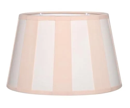 Brillibrum Design Lampenschirm gestreift - Moderner Lampenschirm für E27 Fassungen, oval oder rund, in Beige-Creme. Perfekt für jeden Einrichtungsstil und sorgt für warme Lichtakzente.