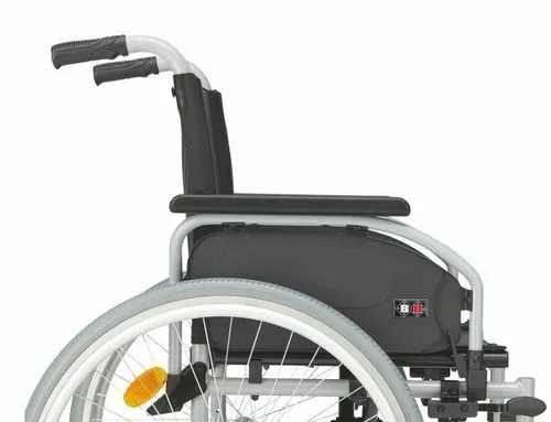 Bischoff & Bischoff S-Eco 300 SB - Faltbarer Reiserollstuhl - Rollstuhl für drinnen und draußen, faltbar, bis 125 kg belastbar, ideal für Senioren, leicht und mobil mit nur 18,4 kg.