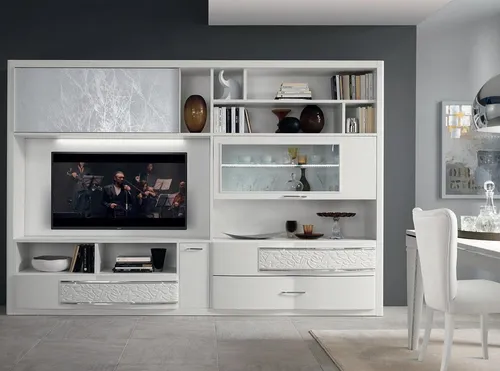 Xlmoebel Wohnwand Moderne Wohnwand aus Holz mit TV-Schrank und Sideboard, (RTV-Wand), Hergestellt in Europa