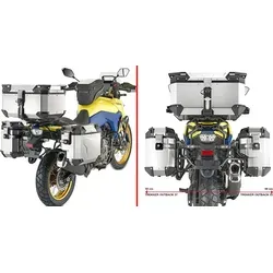 Givi One-Fit PLOS_ _ _CAM Kofferträger - Fahrzeugspezifischer Stahlrohr-Seitenkofferträger für Monokey® Cam-Side Koffer, mit einer maximalen Belastung von 10 kg pro Koffer, ideal für individuelle Anpassungen bei vielen Motorrädern.