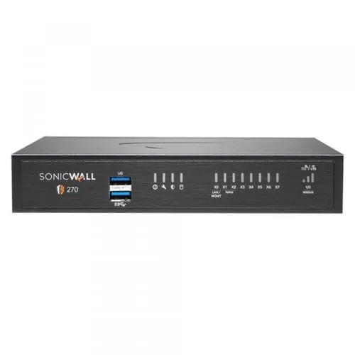 SonicWall TZ270 - Hochverfügbarkeits-Sicherheitsgerät - Firewalls mit 2000 Mbit/s Firewall Durchsatz und umfassendem Schutz durch IPS/IDS. Ideal für Unternehmen, die höchste Sicherheit und Leistung benötigen.