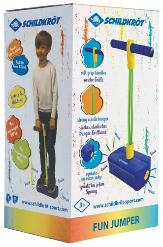 Schildkröt Fun Jumper - Quietschender Bungee Jumper für Kinder - Der Fun Jumper aus weichem Schaumstoff bietet sicheren Halt und macht jedes Springen zum Erlebnis. Ideal für drinnen und draußen, fördert er spielerisch Koordination und Balance. Nominierung zum "Top 10 Spielzeug" 2020.