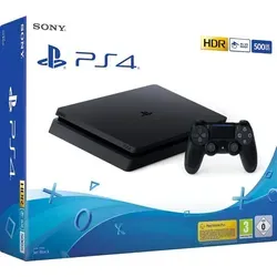 Playstation 4 Slim 500GB - Schwarz, kompaktes Design mit HDR-Gaming und PlayLink für gemeinsam tollen Spielspaß