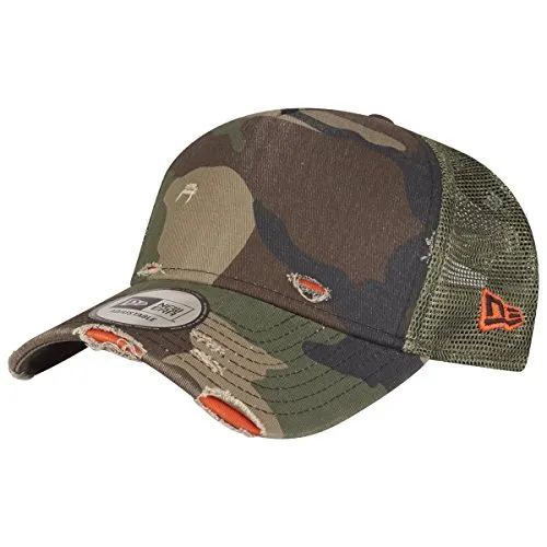 New Era Adjustable Trucker Cap - DISTRESSED Wood Camo - Herren Trucker Cap in Wood Camo, ideal für Freizeitaktivitäten. Mit verstellbarem Riemen für optimalen Sitz und bequemem Tragegefühl.