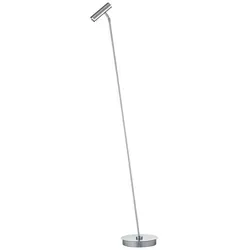 Hell LED-Stehlampe Tom Pro Alu, Eisen, Stahl & Metall Silber Nickel matt / Chrom