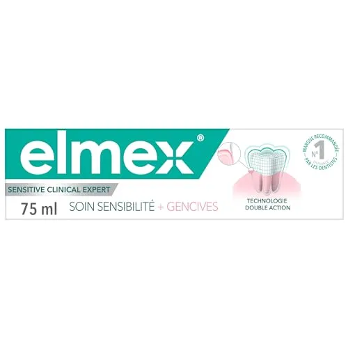 ELMEX - Pflegende Sensitivity + Zahnfleisch schützt empfindliche Zähne, stärkt das Zahnfleisch, klinisch nachgewiesene Formel mit doppelter Wirkung, Tube mit 75 ml
