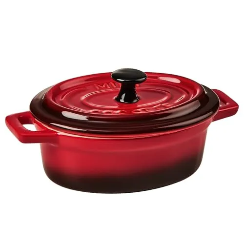 BUTLERS Auflaufform C EST SI BON - Mini-Auflaufform oval 150ml, aus hochwertigem Steinzeug in elegantem Rot