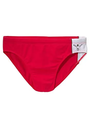 Badeslip CHIEMSEE Herren Gr. 9, rot - Herren-Bademode mit kontrastfarbenen Details und elastischem Bund. Perfekt für den Strand oder das Schwimmbad – ideal für aktive Männer!