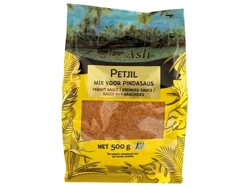 Asli Petjil Erdnuss Sauce 500g | Mix für Sateé-Sauce | Satay Peanut Sauce