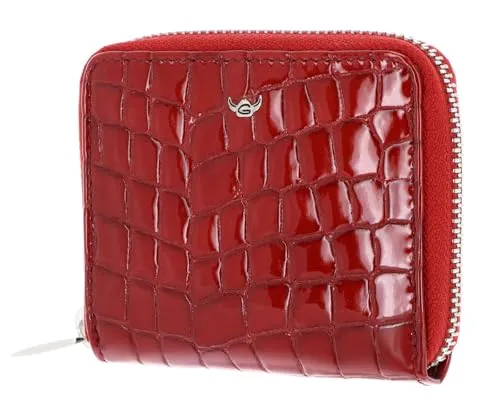 Golden Head Cayenne RFID Protect Zipped Wallet Cherry - Damen-Geldbörsen mit RFID-Schutz, kompakt und handlich - ideal für den Alltag, Maße: 10 x 8,5 x 2 cm.