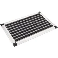 bomoe Fußmatte AluGant, Silber Alu Fußabtreter 60x40cm - Wetterfeste Fußmatte aus 100% Aluminium, rutschfest mit abgeschrägten Kanten für optimale Sicherheit. Ideal für innen und außen, robust und leicht zu reinigen.
