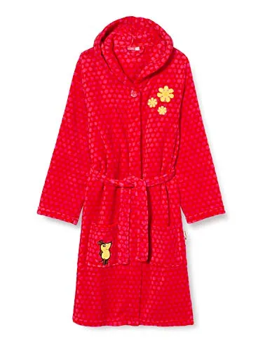 Playshoes Unisex Kinder Fleece-Bademantel Die Maus, pink 98/104 - Bademäntel für Mädchen, flauschig und warm mit großer Kapuze, ideal für kleine „Die Maus“ Fans zum Aufwärmen nach dem Baden oder Schwimmen.