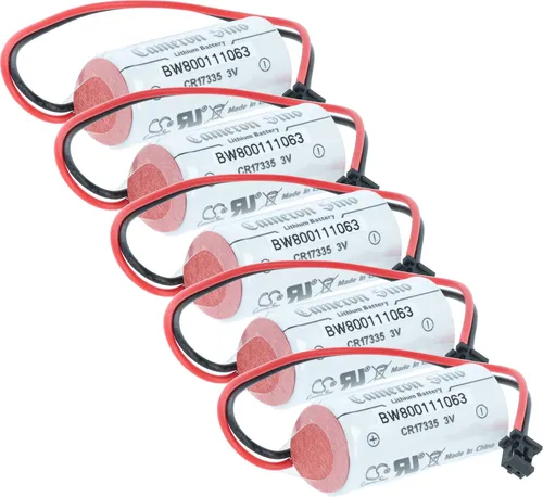 vhbw 5x Batterie Ersatz für Sanyo GT15-Bat, ER2/3A, CR17335SE-R für Steuereinheit (1800 mAh, 3 V, Li-Ion)