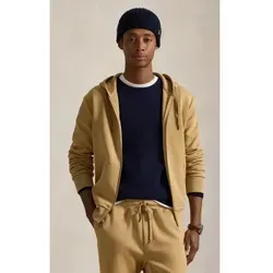 Polo Ralph Lauren für Herren. 710881517090 Doppelt gestricktes Sweatshirt mit beigem Reißverschluss (L), Lässig, Baumwolle