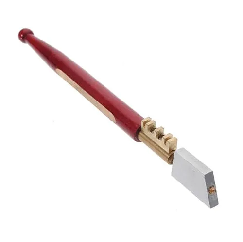 Diamant Glasschneider 175 mm mit Hartholzgriff - Präziser Diamant Glasschneider für Glasstärken von 2-8 mm. Ideal für exakte Schnitte und einfache Handhabung. Inklusive 2 Abbrechkanten für müheloses Abbrechen. Perfekt für präzise Glasbearbeitung.