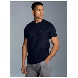 TRIGEMA Herren T-Shirt 637202323, Navy, XXL EU - T-Shirts für Herren aus hochwertiger DELUXE Single-Jersey-Qualität, 100% Baumwolle, klassischer Schnitt mit gestickter TRIGEMA-Schwinge – 100% Made in Germany.