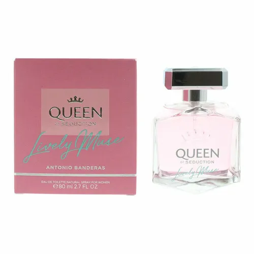 Antonio Banderas Queen Of Seduction Lively Muse Eau de Toilette 80 ml - Damenduft mit blumig-fruchtiger Note, perfekt für jeden Anlass. Erleben Sie die verführerische Mischung aus fruchtigen Noten und floralen Akkorden, die Ihre romantische Seite zum Strahlen bringt.