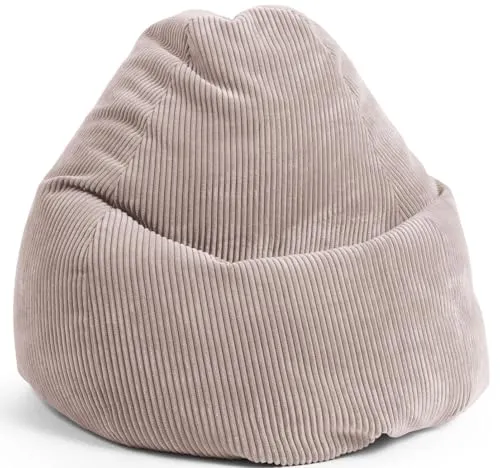 Sitting Point by Magma BeanBag Shara XL Sitzsack - Sitzsäcke, kuschelweiches Flauschcord für höchsten Komfort, waschbare Hülle und individuelles Sitzerlebnis durch flexible EPS Perlen-Füllung.