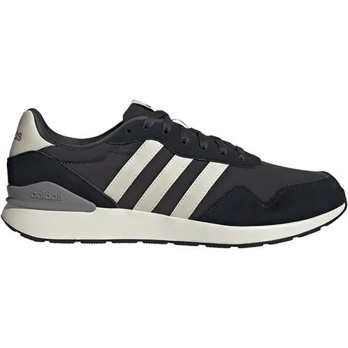 Adidas Run 60s 4.0 - Schwarze Sneakers für Herren - Stylische Sneakers inspiriert von den 60ern, ideal für den Alltag. Atmungsaktives Obermaterial und EVA-Zwischensohle bieten Komfort und Halt bei jedem Schritt.