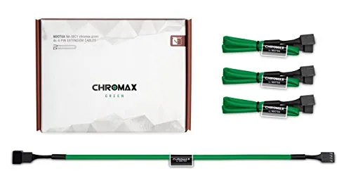 Noctua NA-SEC1 chromax.green, 3-Pin/4-Pin Verlängerungskabel (30cm, Grün)