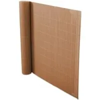 KARAT PVC Sichtschutzzaun Braun 150 x 300 cm - Blickdicht und Wetterfest - Zubehör für Zaunbau & Sichtschutz - Wetterfester PVC Sichtschutzzaun, der sich flexibel anpasst und ideal für Garten und Balkon ist.