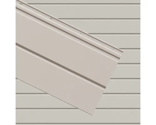 VILO Verkleidungspaneel Canadian Siding SV-05 - Hochwertiges 2-lagiges Verkleidungspaneel in Hellgrau, ideal für den Außenbereich. Pflegeleicht, frostsicher und wetterfest, perfekt für eine ansprechende Fassadengestaltung.