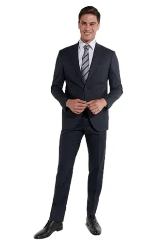 Steffen Klein Herren Anzug Wolle - Business Anzug in Marine, Regular Fit - Eleganter Herrenanzug von Steffen Klein aus hochwertiger Wolle, ideal für Business und formelle Anlässe. Bequeme Passform mit praktischen Taschen für einen professionellen Auftritt.