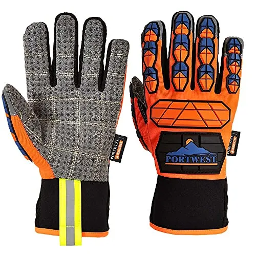 Portwest Aqua-Seal Pro Winter-Stoss-Schutz-Handschuh XXL, Orange/Blau - Wasserdichter Handschuh mit Stoßschutz und 100g Kälteschutz. Ideal für anspruchsvolle Einsätze im Freien. Robuste Materialien bieten besten Komfort und Sicherheit.