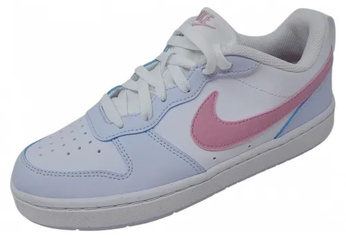 Nike COURT BOROUGH GS Sneaker Mädchen - Weiß-Pink-Größe 40 - Stylische Sneaker im klassischen Design mit strapazierfähigem Obermaterial und bequemer Polsterung. Ideal für den Alltag und vielseitig kombinierbar.