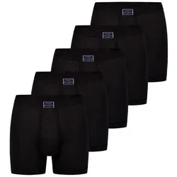 ESGE - Die Wäsche-Macher Retro Boxer 5er Pack - Feinripp Jeans (Spar-Set, 5-St) Retro Short / Pant - Baumwolle - mit Eingriff - Ohne Seitennähte schwarz 5