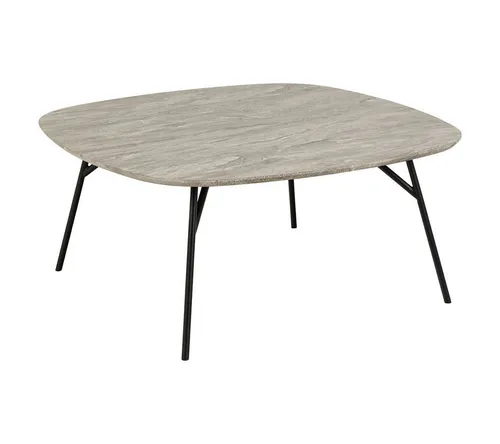 ebuy24 Couchtisch Caracas Grau - Stylischer Couchtisch in Grau, Maße 90x90x40 cm, ideal für moderne Wohnräume. Leicht und platzsparend, perfekt für gemütliche Abende.
