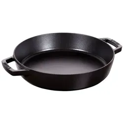Staub 40511-725-0 Bratpfanne 26cm, schwarz - Hochwertige Gusseisen-Bratpfanne (26 cm) für gleichmäßiges Braten und Schmoren, geeignet für alle Herdarten inklusive Induktion und Ofen. Ideal für Fleisch, Fisch und Gemüse.