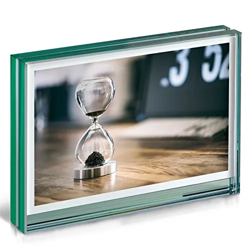 PHILIPPI VISION Bilderrahmen - 10 x 15 cm, elegantes Flip Design aus Glas, ideal für kreative Präsentationen von Fotos