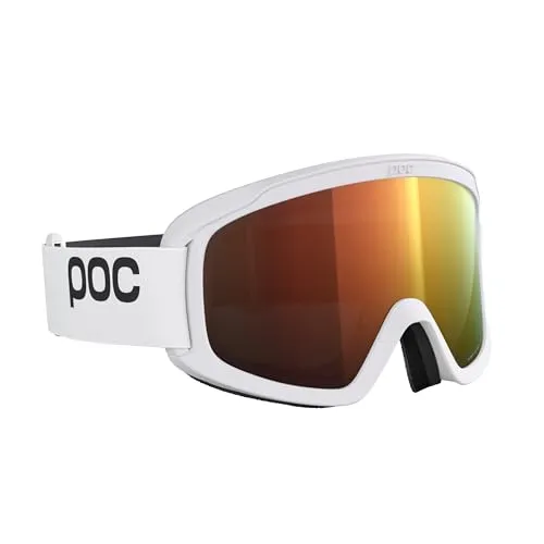 POC Opsin Skibrille - hydrogen white/partly sunny orange (8703) - Herren & Unisex Skibrillen mit innovativer Clarity-Gläser-Technologie für optimale Sicht bei allen Lichtverhältnissen und vollständigem UV-Schutz. Ideal für Skifahrer, die Komfort und klare Sicht schätzen.