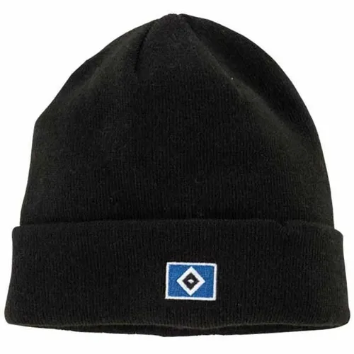 HAMBURGER SV HSV Mütze Logo schwarz - Fußball-Fanartikel mit offiziellem HSV-Emblem, aus 100% Polyacryl, Einheitsgröße, perfekt für wahre Fans.