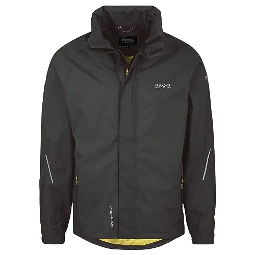PRO-X ELEMENTS Herren Funktionsjacke ALLANT STRETCH - Funktionsjacke für Herren aus robustem 4WAY Stretch Ripstop mit SympaTex® Membran, ideal für Radfahrer dank längerer Ärmel und reflektierender Paspelierung.
