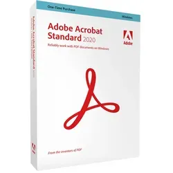 Adobe Acrobat Standard 2020 | Windows | Zertifiziert - Texterkennung & Konvertierungssoftware, leistungsstarke PDF-Bearbeitung mit Sicherheitsfunktionen und nahtloser Integration in Adobe Cloud für effiziente Zusammenarbeit.