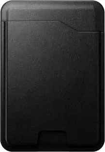 Nomad Leather Mag Wallet mit Find My Tracking in Schwarz - Hochwertiger Geldbeutel aus Horween-Leder mit Find My App-Integration. Hält 1-4 Karten, entwickelt im Laufe der Zeit eine einzigartige Patina und ist kabellos aufladbar.