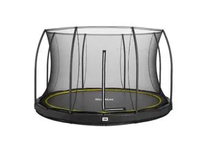 SALTA Trampolin Comfort Edition Ground Ø 427 cm schwarz mit Sicherheitsnetz - Trampolin mit robustem Sicherheitsnetz für extra Sicherheit, ideal für Kinder. Hochwertige Materialien sorgen für Langlebigkeit und ein ansprechendes Design.