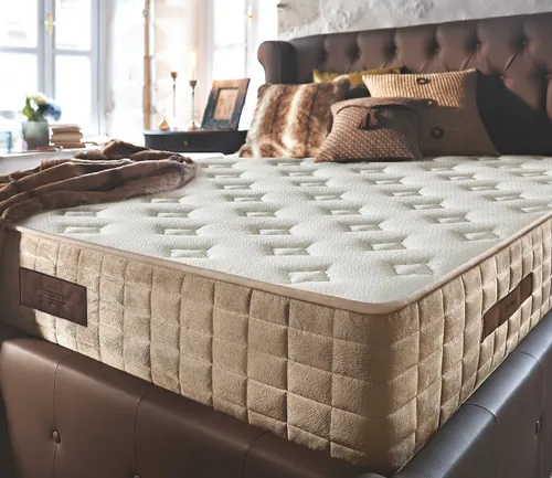 Yatas Bedding Bonnellfederkernmatratze Majestät Luxus 30 cm - Matratzen mit einzigartigem Wendematratzendesign, ideal für Rückenschläfer und Seitenschläfer, bietet optimale Ventilation und ist allergikergeeignet.