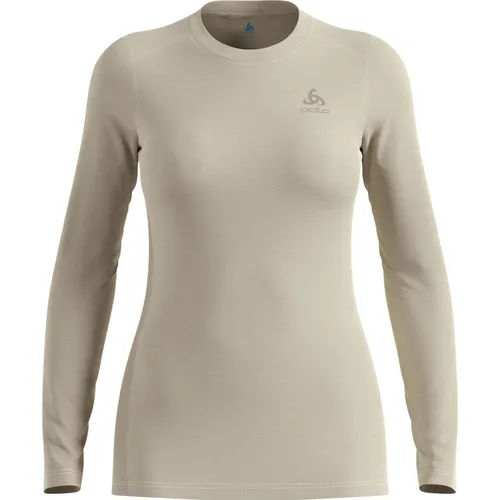 Odlo Merino 160 Langarmshirt für Damen - Agate Gray XL - Funktionale Langlauf Unterwäsche für Frauen, aus 100% mulesingfreier Merinowolle für optimale Wärmeregulierung und Atmungsaktivität, ideal für Outdoor-Aktivitäten.