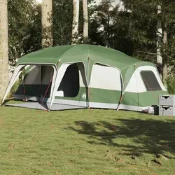 vidaXL Familienzelt mit Vorzelt für 9 Personen - Wasserdicht und Geräumig - Zelte für 9 Personen, ideal für Familienabenteuer. Das wasserdichte Design schützt vor Regen, während das einfache Auf- und Abbausystem die Nutzung erleichtert.