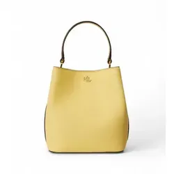 Lauren Ralph Lauren Reese kleine Lederkreuztasche gelb - Elegante Reese Satchel Bag aus hochwertigem Leder mit verstellbarem Crossbody-Riemen. Ihre strukturierte Silhouette und das polierte Metall-Logo 'LRL' sorgen für einen modernen Look. Ideal für stilvolle Auftritte!