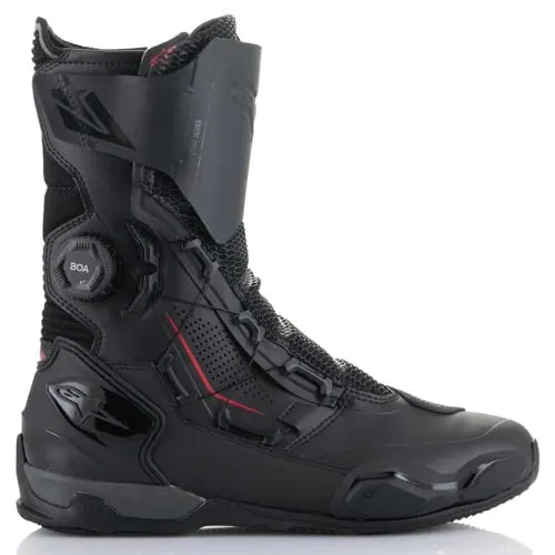 Alpinestars SP-X Boa Stiefel - Schwarz - 41 EU - Motorradschutzstiefel für Damen mit innovativem Boa-Schnellverschlusssystem für individuellen Sitz und hohen Gehkomfort, ideal für sportliche Fahrer auf und abseits des Bikes.