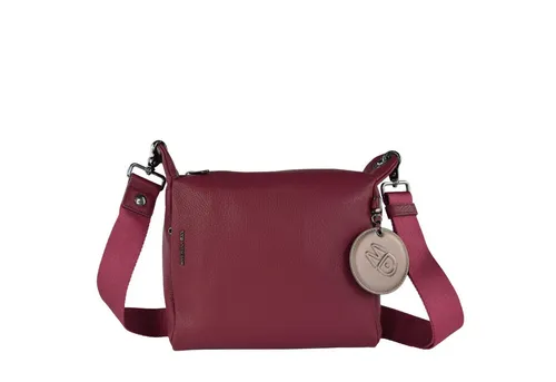 Mandarina Duck Mellow Leather Tracolla Schultertasche, Rot (Red Plum) - Umhängetasche aus hochwertigem Leder, stilvolles Design mit kompakten Maßen für eleganten Alltagseinsatz.