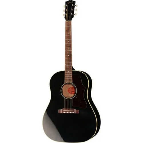 Gibson 50s J-45 Original Ebony - Westerngitarre - Hochwertige Westerngitarre aus den USA; massive Sitka Fichte Decke und Mahagoni Korpus; ideal für leidenschaftliche Musiker und Einsteiger, inkl. Koffer.